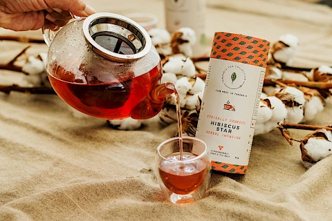 Produktfoto von Hibiscus Star-Teemischung der Marke Tanzania Tea Collection